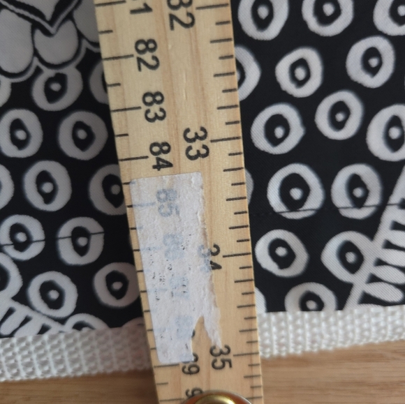 LOFT Black and White Patterned Midi Dress - Picture 12 of 12